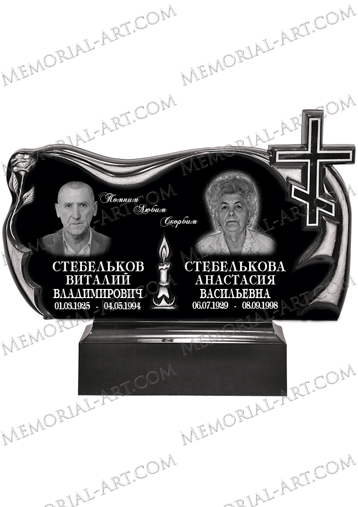 памятник из литьевого мрамора на могилу СТ 020
